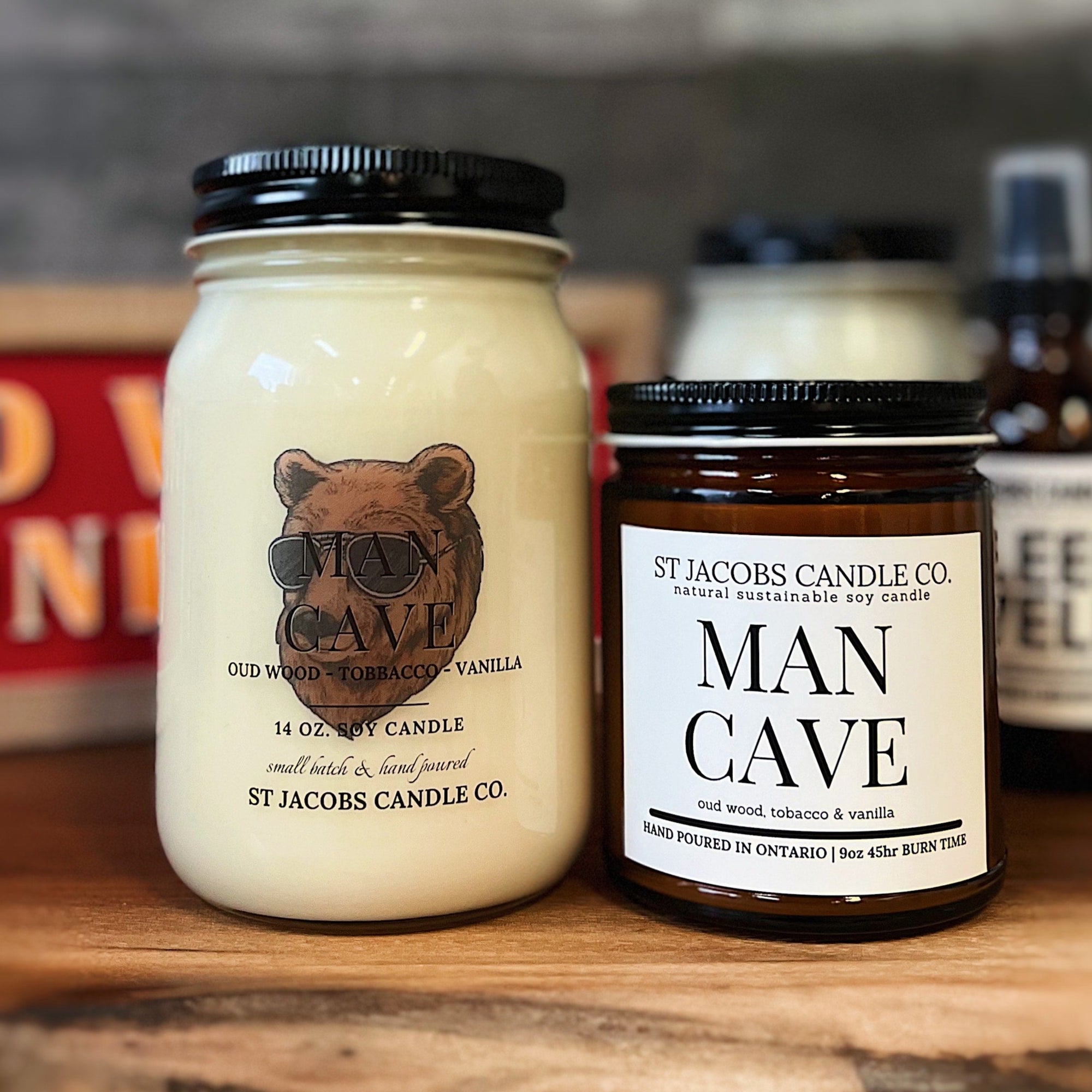 "MAN CAVE" Natural Soy Candle