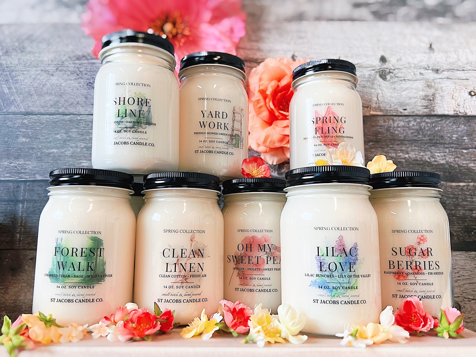 Spring Collection- All Natural Soy Candles