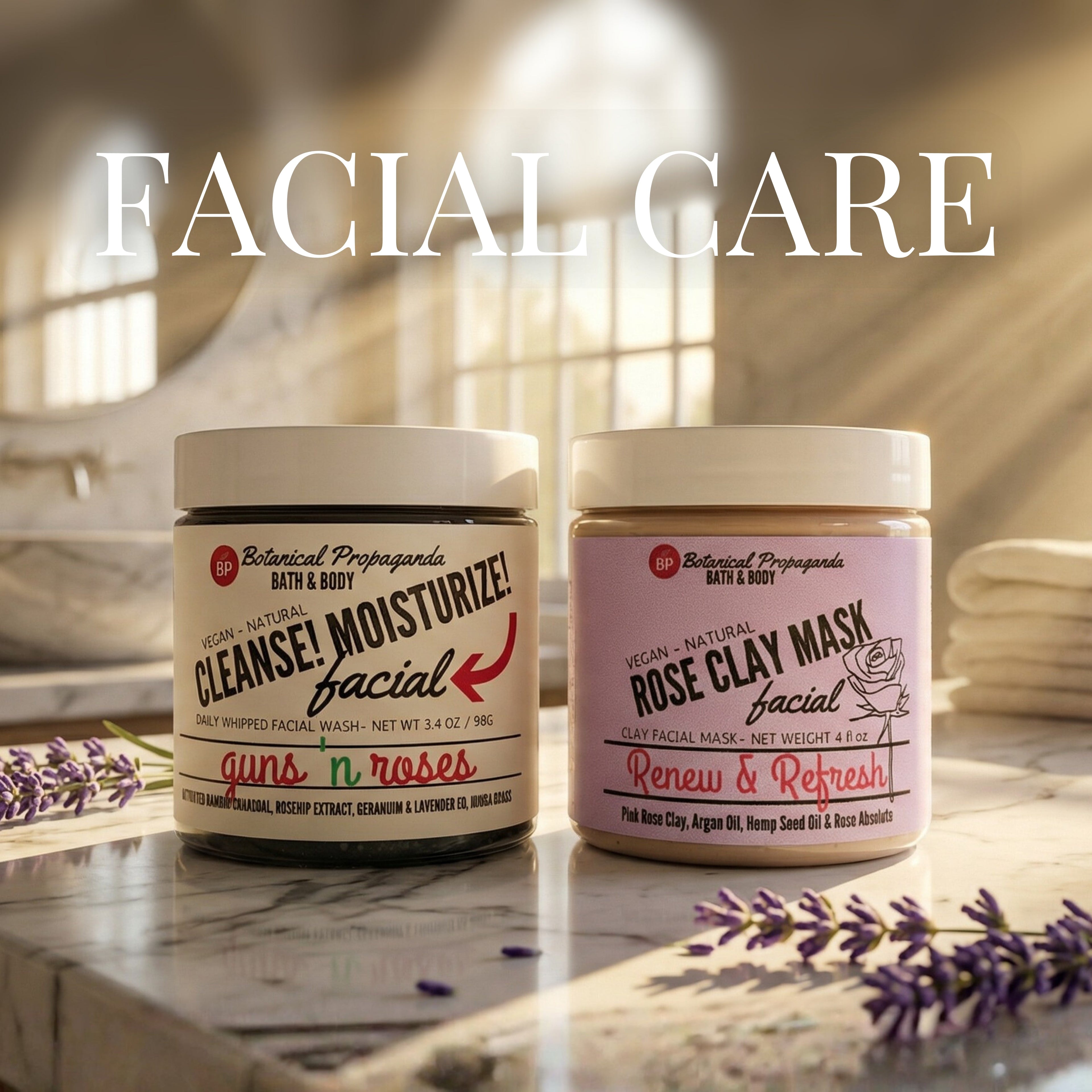 Facial Whips, Masks & Oils