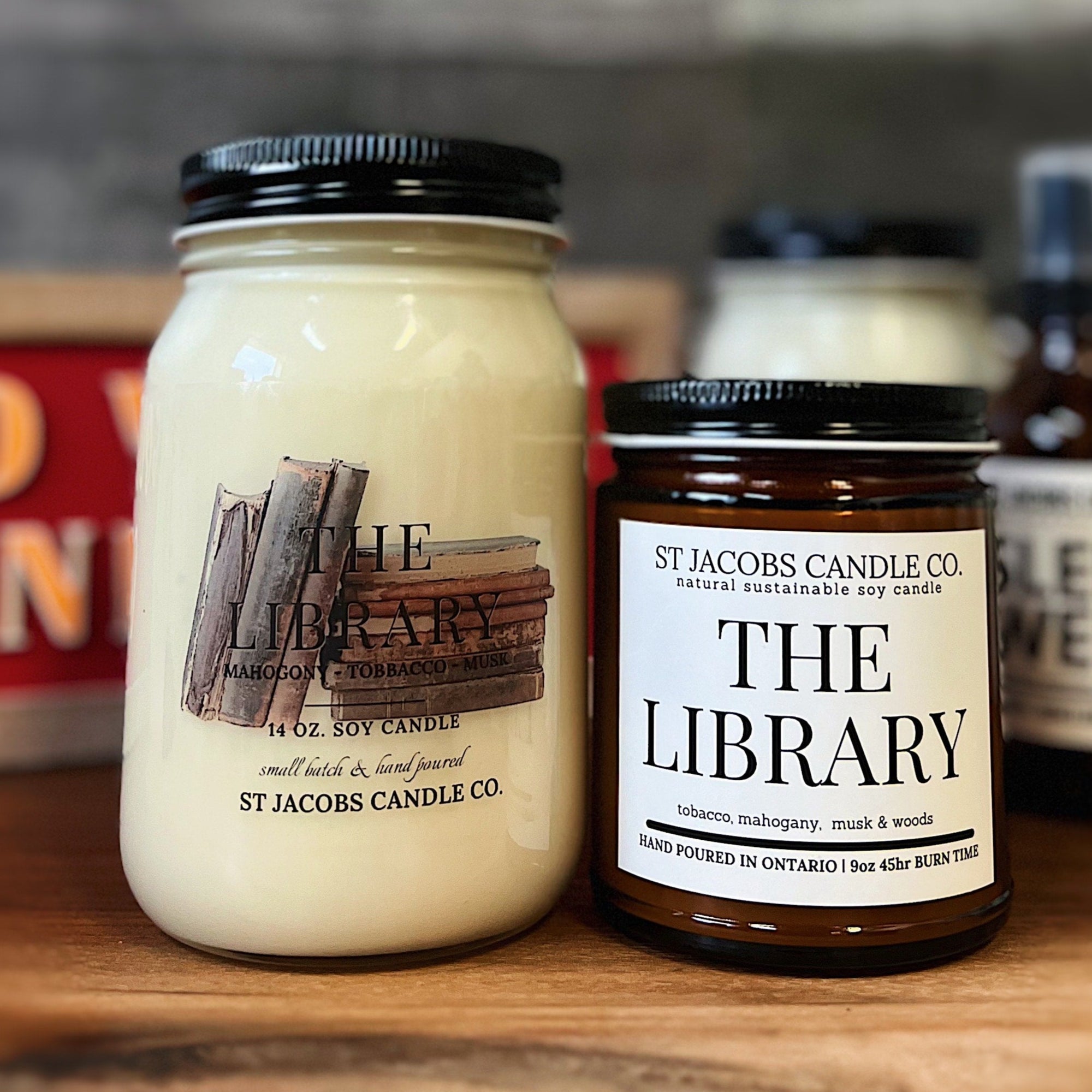 "THE LIBRARY" Natural Soy Wax Candle