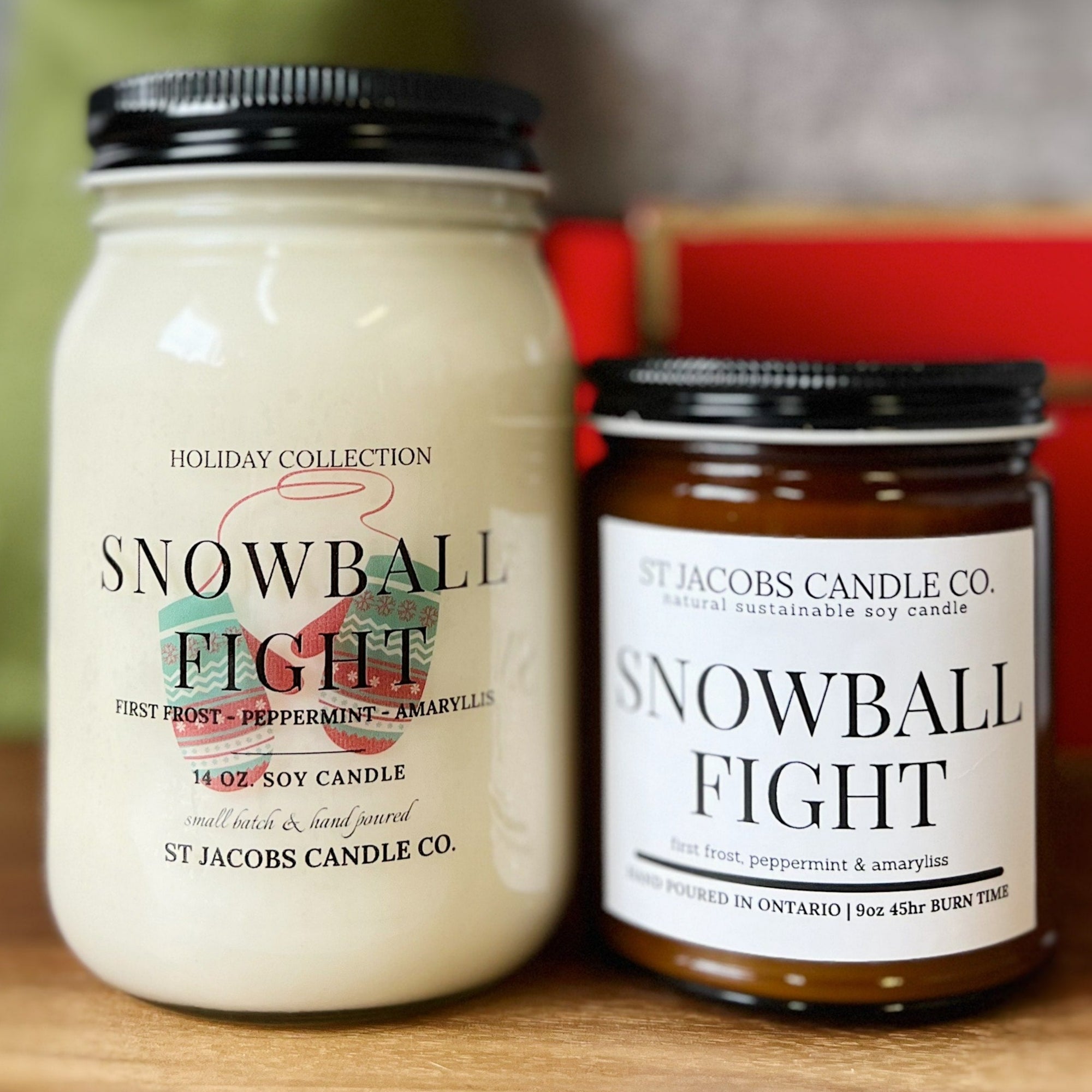 SNOWBALL FIGHT Soy Wax Candle Holiday Season 2022 Natural Soy Candles