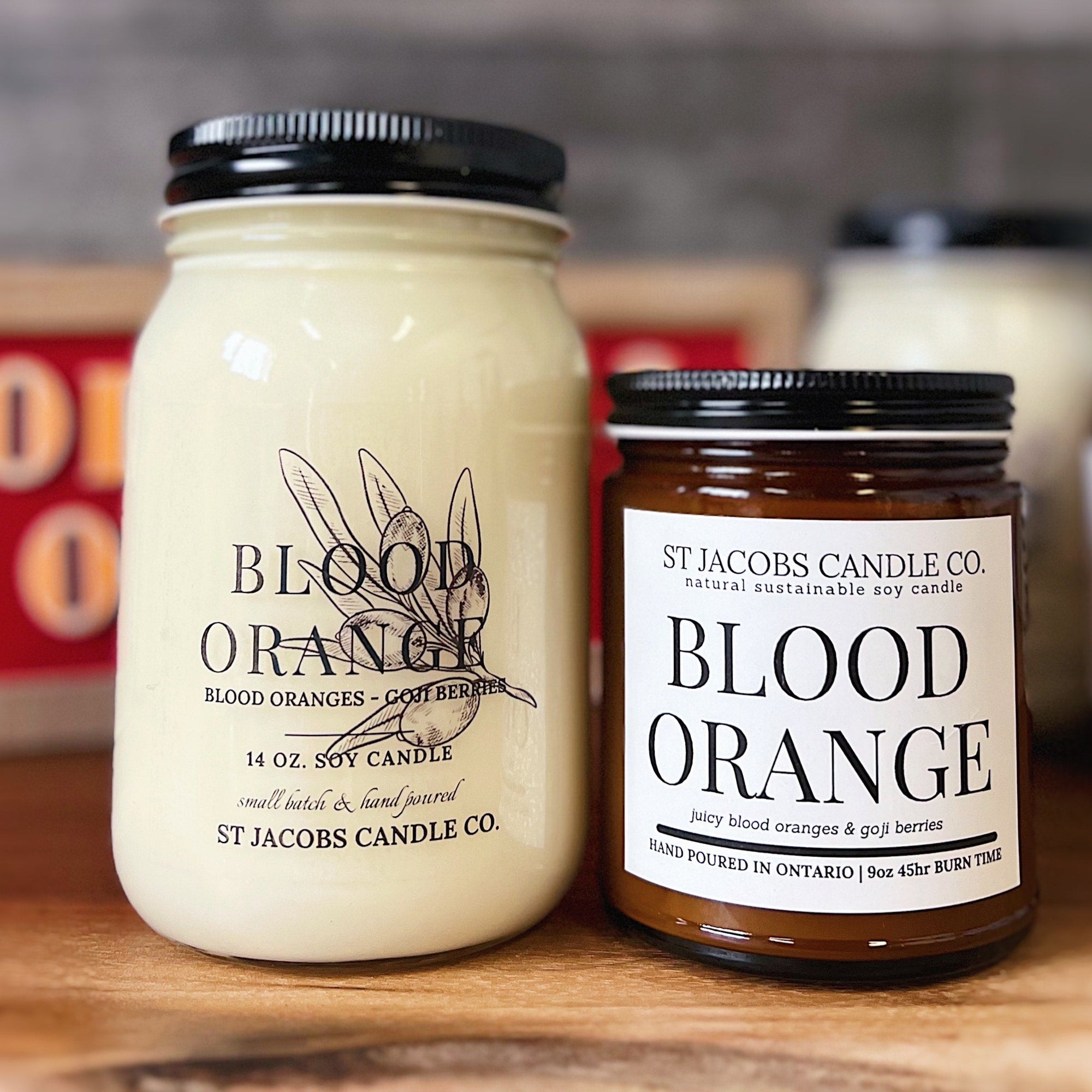 "BLOOD ORANGE" Natural Soy Candle