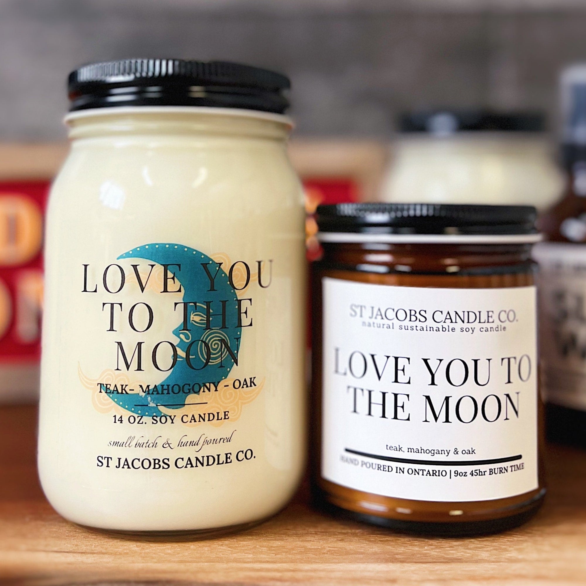 "LOVE YOU TO THE MOON" Natural Soy Candle