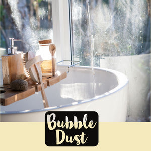 Bubble Dust- 16 oz. Bubble Dust is our #1 selling item for good reason! It has all the skin softening benefits of our Bath Bombs with the added fun of bubbles.   Sprinkle 2-3 tablespoons under running water and watch the bubbles explode! Once bubbles have diminished you can agitate the water and your bubbles will appear again.