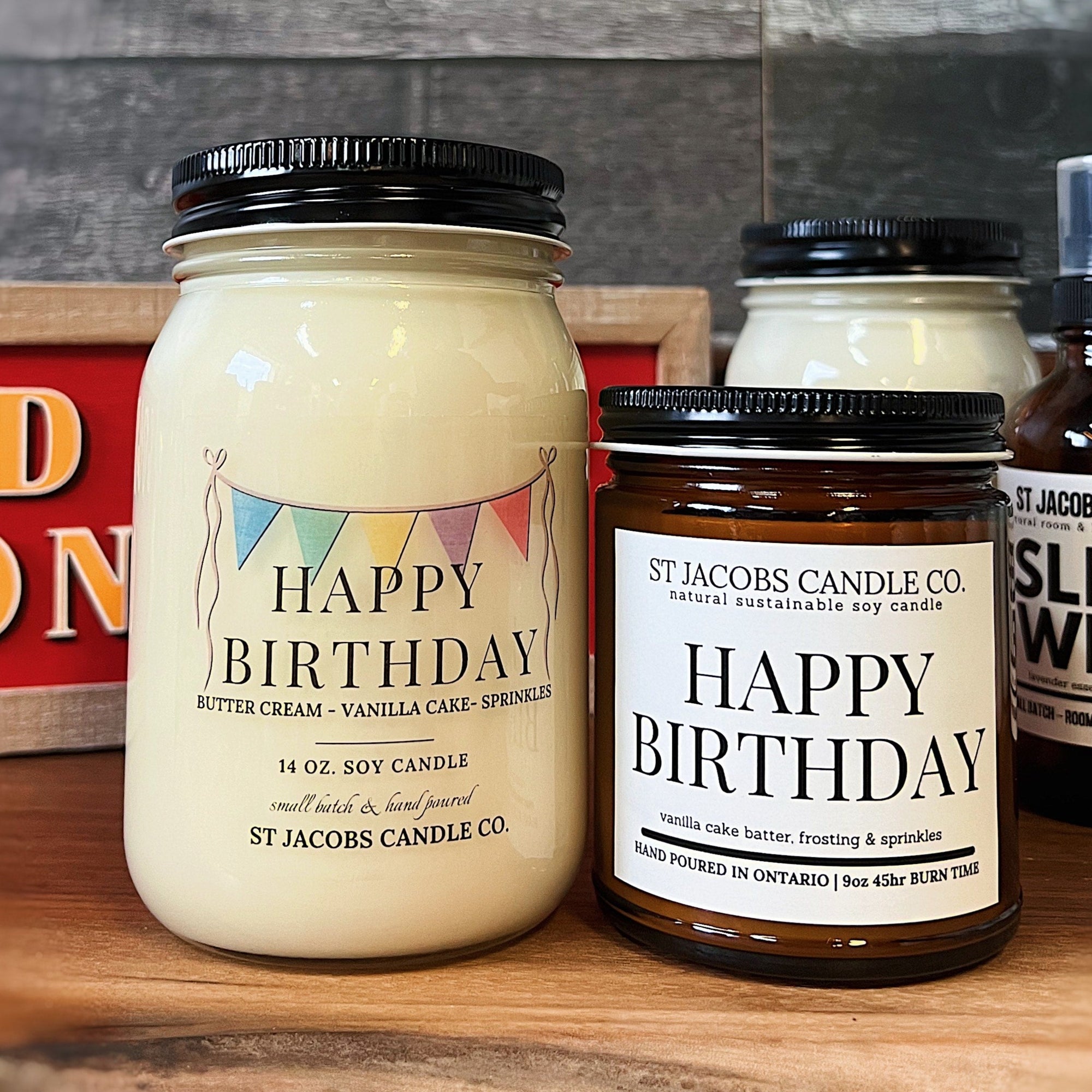 "HAPPY BIRTHDAY" Natural Soy Candle